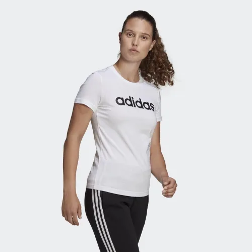 Vista 4 de adidas Camiseta básica con logotipo delgado para mujer