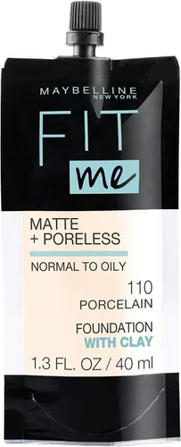 Vista 17 de Maybelline New York Fit Me Matte + Poreless Base Líquida, Formato de Bolsa, 220 Natural Beige, 1.3 onzas 220 Beige natural