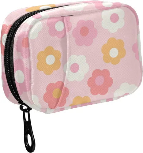 Vista 12 de Fustylead Groovy - Organizador de píldoras de flores, estilo bohemio, retro, 2 veces al día, con cremallera, dispensadores semanales portátiles