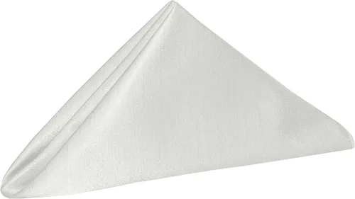 Vista 2 de Ultimate Textile -10 docenas - Reversible Shantung Satin - Majestic - Servilletas de tela de 20 x 20 pulgadas, color blanco