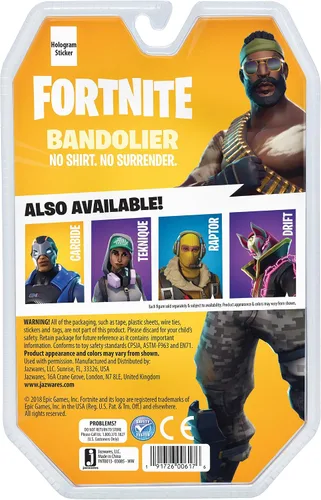 Vista 3 de Jazwares Fortnite Solo Mode Core Raptor - Paquete de figuras de bandolier