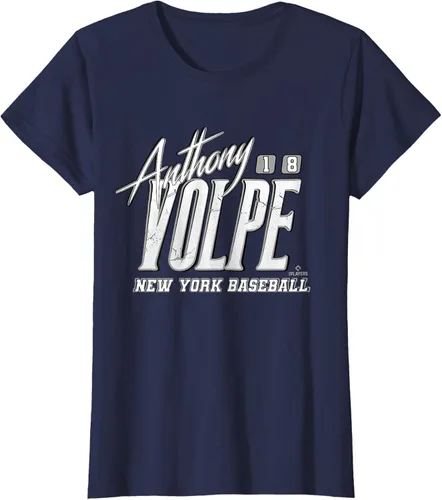 Vista 3 de Anthony Volpe New York Baseball Rock MLBPA - Camiseta, Azul