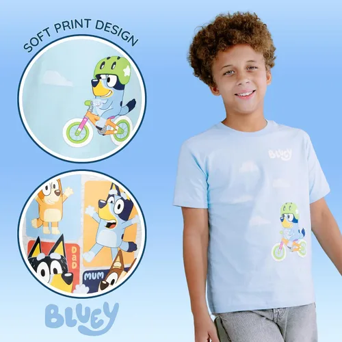 Vista 3 de Bluey Paquete de 2 camisetas para niños pequeños a niños pequeños