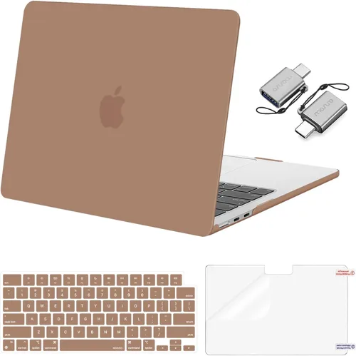 Vista 13 de Mosiso Funda para MacBook Air de 13 y 13.6 pulgadas, 2024, 2023 y 2022, M3 A3113, M2 A2681, Touch ID, carcasa rígida, cubierta de teclado, protector