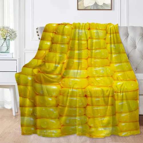 Vista 17 de Manta de frijoles horneados 3D para niñas, niños, suave y acogedora manta de vellón divertida para cama, sofá, sillas, para todas las estaciones