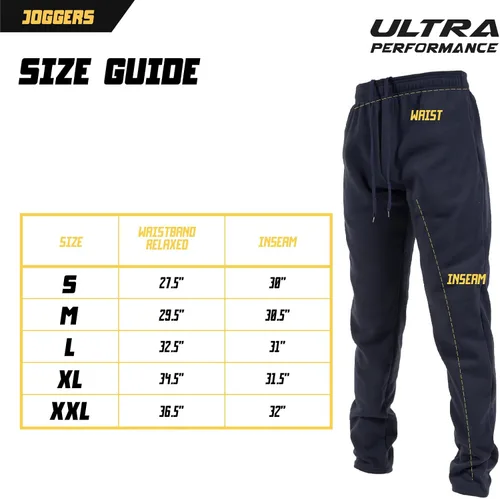 Vista 6 de Ultra Performance 3 Pack Mens Open Bottom Sweatpants with Pockets, Casual Sweatpants for Men