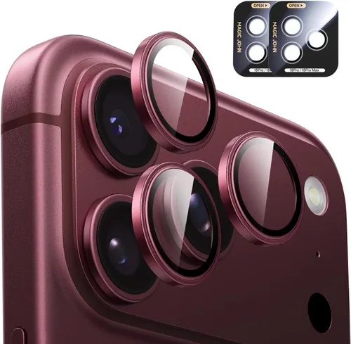 Vista 7 de MAGIC JOHN Paquete de 2 protectores de lente de cámara para iPhone 18 Pro Negro