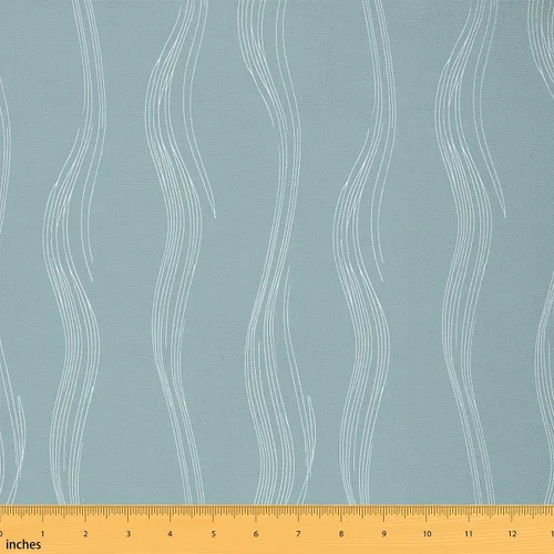 Vista 14 de The Yard - Tela a rayas para niños, geométricas, abstractas, decorativas, impermeables, para exteriores, niños, niñas, adultos, azul marino, blanco