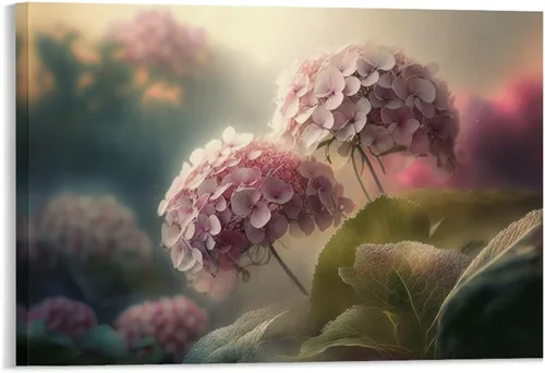 Vista 20 de Póster decorativo de pared, divertido lienzo enmarcado con flores rosas fucsias, pintura artística para baño, habitación de niños, regalos