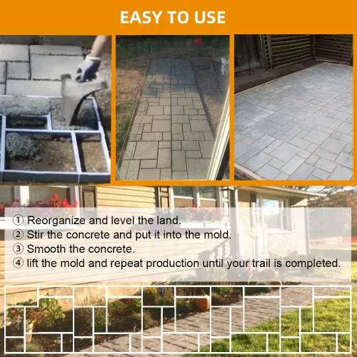 Vista 4 de Avalution Talla Grande 20"x20"x1.8" Creador de Caminos Molde de Piedra de Concreto Pathmate Reutilizable Adoquín de Piedra para Césped Patio Jardín