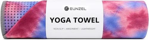Vista 13 de Eunzel Toalla de yoga, toalla para esterilla de yoga caliente con puntos de agarre, absorbente de sudor, antideslizante, para yoga caliente, pilates