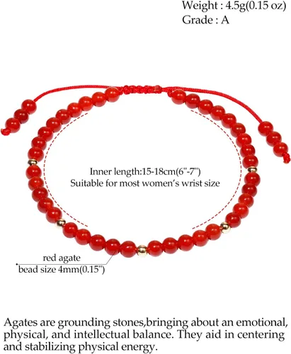 Vista 2 de Jewever Pulsera de piedras preciosas para mujer, cristales y piedras curativas, pulseras de chakras de piedra curativa, joyería de cristal