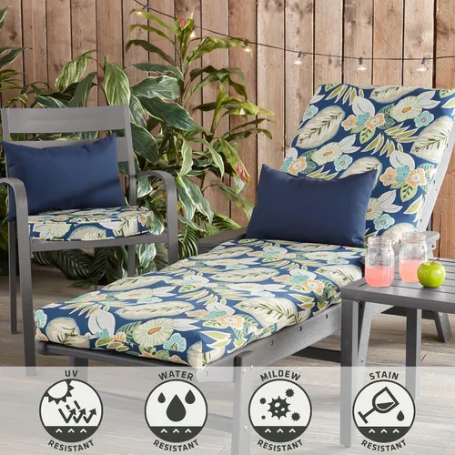 Vista 4 de Greendale Home Fashions - Cojín para sillas en exterior midnight