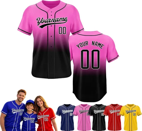 Vista 6 de Camiseta de béisbol personalizada, nombre del equipo, número de equipo, logotipo, camisetas impresas cosidas, uniformes deportivos, regalos