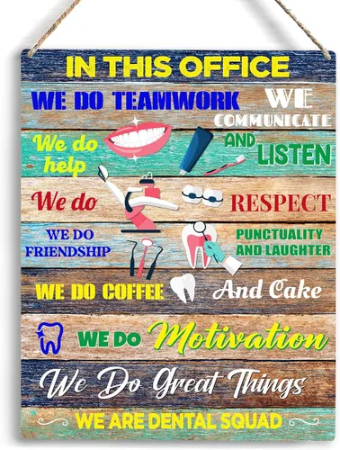Vista 9 de Dear My Team - Arte de regalo de enfermera, arte de pared para personal médico, letrero colgante de madera inspirador para oficina, 10 x 8 pulgadas