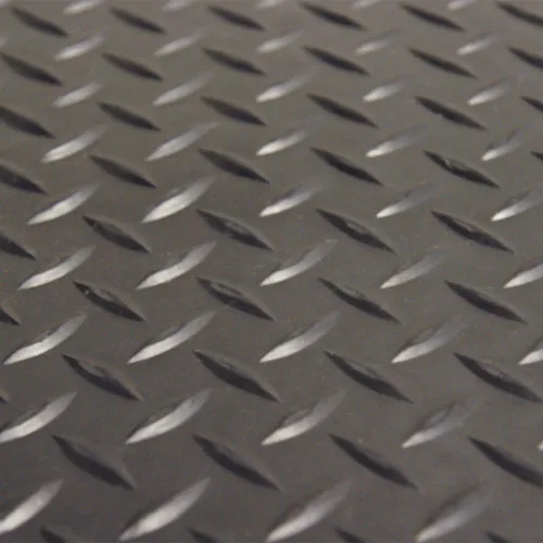 Vista 3 de Rollos de piso de goma de placa de diamante Rubber-Cal - 3 mm x 1.2 m x 0.3 m - Negro