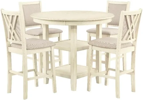 Vista 16 de New Classic Furniture Amy - Juego de mesa de comedor de 5 piezas, color marrón cereza