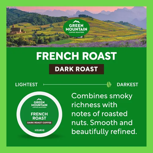 Vista 7 de Green Mountain Coffee Roasters Cápsulas de café Keurig K-Cup individuales de tostado francés, café tostado fuerte, 96