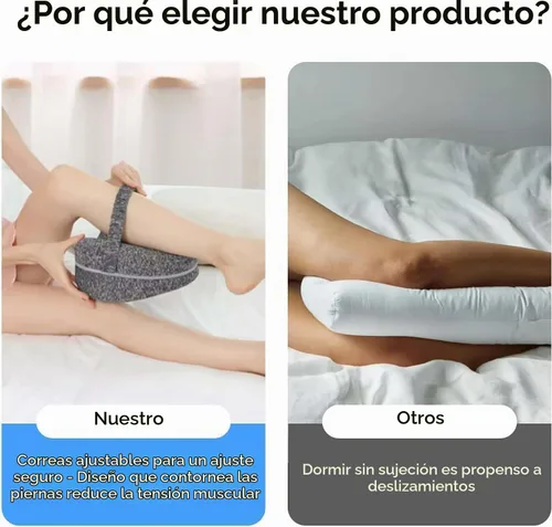 Vista 6 de Almohada de piernas, almohada de rodilla para dormir de lado, almohadas de alineación para dormir de lado, almohadas de piernas para dormir, cojín