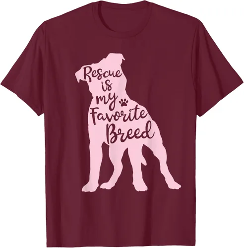 Vista 12 de Pitbull Rescue Is my Favorite Breed Dog Pit Bull Mama - Camiseta, Negro, S