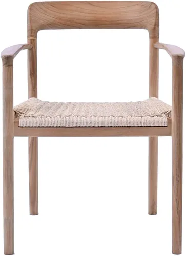 Vista 3 de Silla de comedor, 57×52×76×43cm, Natural
