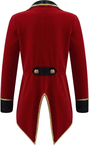 Vista 2 de JEATHA Disfraz medieval de príncipe real de Halloween para niños, chaqueta de traje de caballero de manga larga