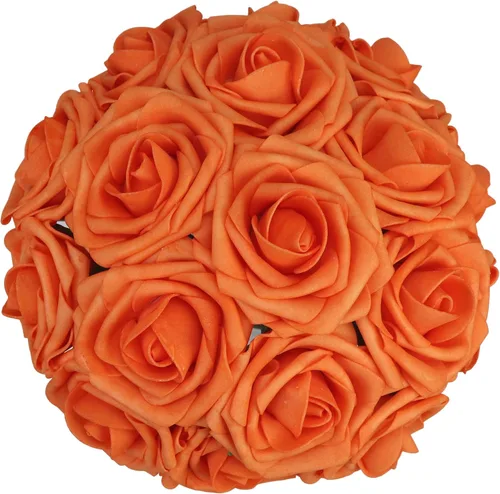 Vista 14 de 25 piezas Flores Artificiales, Rosas de Espuma Artificiales de Tacto Real Decoración Bricolaje para Boda Dama de Honor Ramo Nupcial Centros de Mesa
