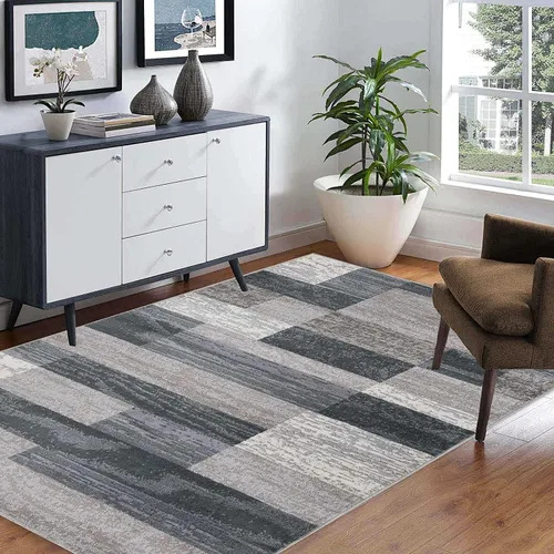 Vista 20 de Superior - Alfombra de pasillo, reverso de yute, moderna, geométrica, para dormitorio, oficina, sala de estar, entrada, suelo de madera dura