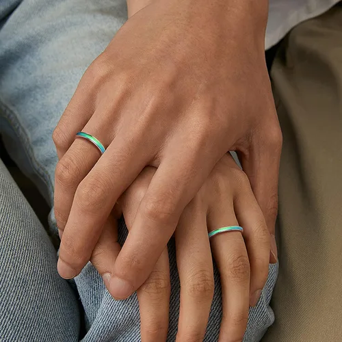 Vista 5 de ADRAMATA Anillos de plata de ley 925 para mujeres y hombres, anillos de compromiso de boda de 0.157 pulgadas, anillos de compromiso de moda