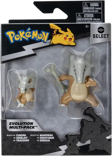 Vista 3 de BANDAI - Pokémon – Evolution Pack Bone & Bone – Figura de hueso de 2.0 in + figura de hueso de 3.9 in – JW2774 Paquete Osselait