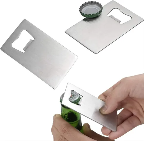 Vista 5 de Wekioger Abrebotellas de tarjetas de crédito para tu cartera, 6 paquetes