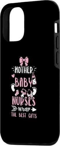 Vista 2 de iPhone 15 Nurse: Mother Baby Nurses Wrap The Best Gifts - Funda para bebé niña