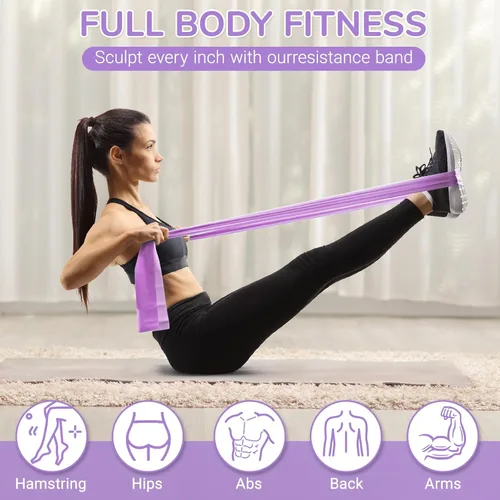 Vista 5 de TOPZGLEEY Juego de anillos y pelotas de pilates con bandas de resistencia, equipo de pilates para entrenamiento en casa, anillos de pilates de 14