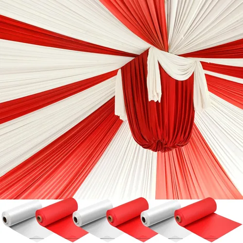 Vista 11 de Moukeren Mantel de circo de 40 x 100 pulgadas, rollo de mantel de carnaval para decoración de cumpleaños, mantel con temática de circo para cortinas