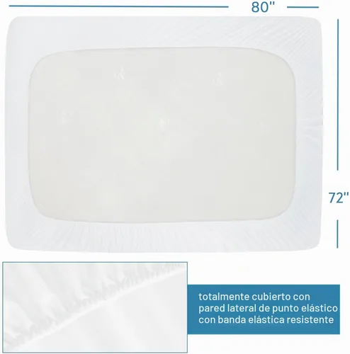 Vista 2 de RV King Terry Mattress Protector Waterproof for 72''×80'' up to14