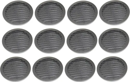 Vista 7 de Cubierta redonda de rejilla de rejilla de plástico de 4 pulgadas para rejilla de ventilación de reptiles (1, blanco)