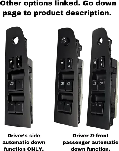 Vista 8 de Interruptor maestro de ventana para Nissan Altima Sedan S 2007-2012, Base (25401-ZN40B, alimentación, control, botón)