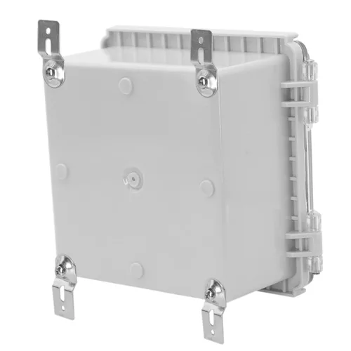 Vista 8 de Zulkit Caja de conexiones IP67 Caja eléctrica impermeable para proyectos con cubierta transparente con bisagras, cierre de acero inoxidable, carcasa