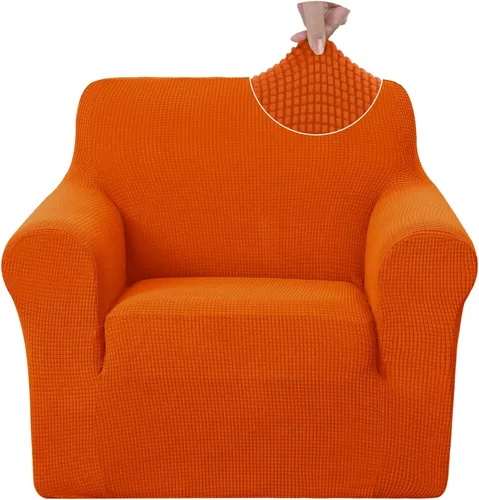 Vista 55 de U-NICE HOME Funda para sofá biplaza elástica, cubierta para sofá, funda para sillón, protector de muebles para sofá con 2 cojines, funda para sofá