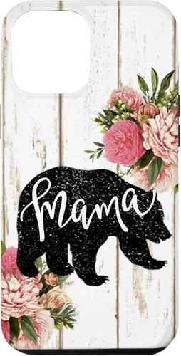 Vista 10 de Funda para iPhone 12 mini rústico de la casa rural linda mamá Woodgrain Shiplap Board Mama Bear