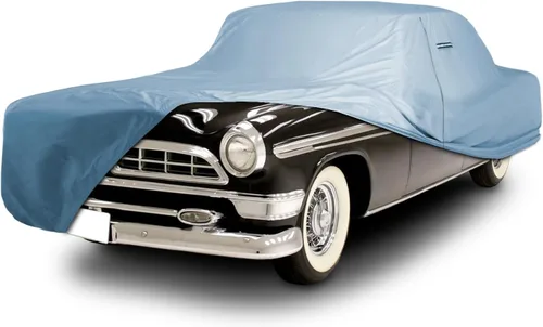 Vista 40 de iCarCover Funda de automóvil personalizada Premium para Chrysler Imperial 1957-1975, resistente, impermeable, para todo tipo de clima, lluvia Negro