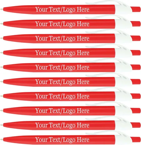 Vista 8 de SyPen Bolígrafos personalizados con tu logotipo o texto personalizado, paquete de 500 unidades a granel para negocios, fiestas y eventos, bolígrafos