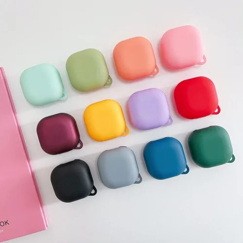 Vista 8 de Funda rígida de policarbonato a prueba de golpes para Samsung Galaxy Buds 2 2021/Galaxy Buds Pro 2021/Galaxy Buds Live 2020, accesorios con llavero