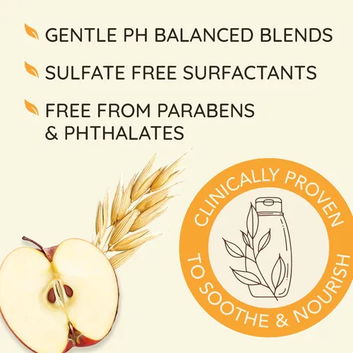 Vista 4 de Champú aclarante de vinagre de sidra de manzana Aveeno, mejora el brillo, 12 fl oz