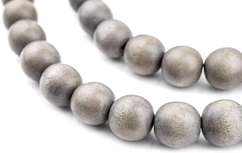 Vista 220 de TheBeadChest: cuentas de madera redondas naturales de 0.315 pulgadas, cuentas de madera sueltas espaciadoras para fabricar joyas, 4 tamaños
