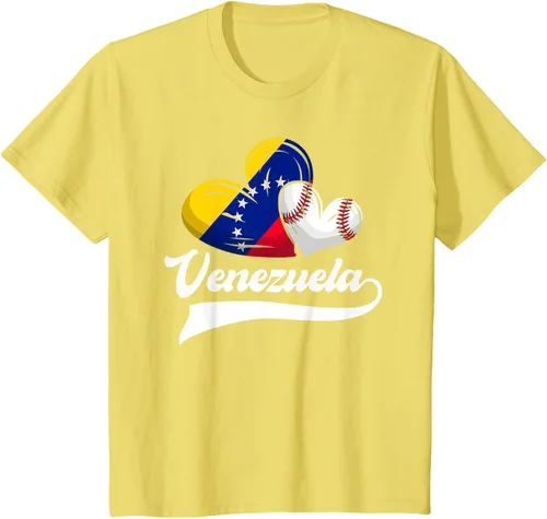 Vista 82 de Camiseta de béisbol venezolana con diseño de corazón y bandera de Venezuela, Negro