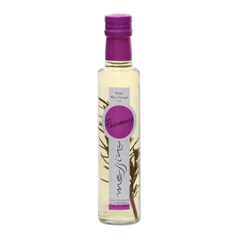 Vista 3 de Messino Vinagre de vino blanco importado de Grecia, 8.5 fl oz (albahaca)