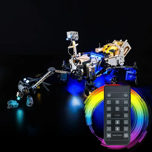 Vista 7 de BrickBling Luces LED para Lego Technic Planeta Tierra y Luna en órbita, kit de luz creativo compatible con Lego 42179 Sistema Solar Space