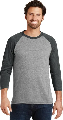 Vista 3 de District Made DM136 - Raglán de manga perfecta para hombre Negro black frostGris grey frost L