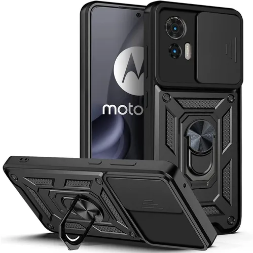 Vista 49 de Compatible con carcasa de soporte Infinix Zero Ultra 5G, con cubierta de lente de cámara deslizante compatible con funda Infinix Zero Ultra 5G Negro